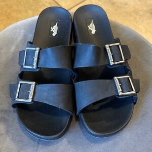 Rocket Dog Black Double Buckle Slide Sandals